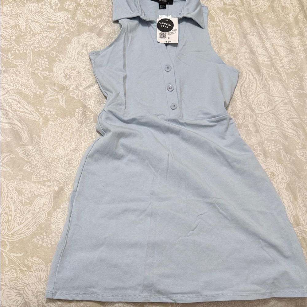 Forever 21 Light Blue Sleeveless Mini Dress